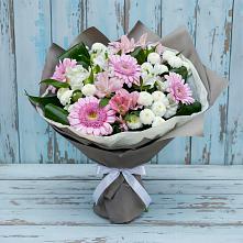 Букет цветов из:  Герберы, Альстромерии и Хризантемы #REPLACE_PRED# Чульман