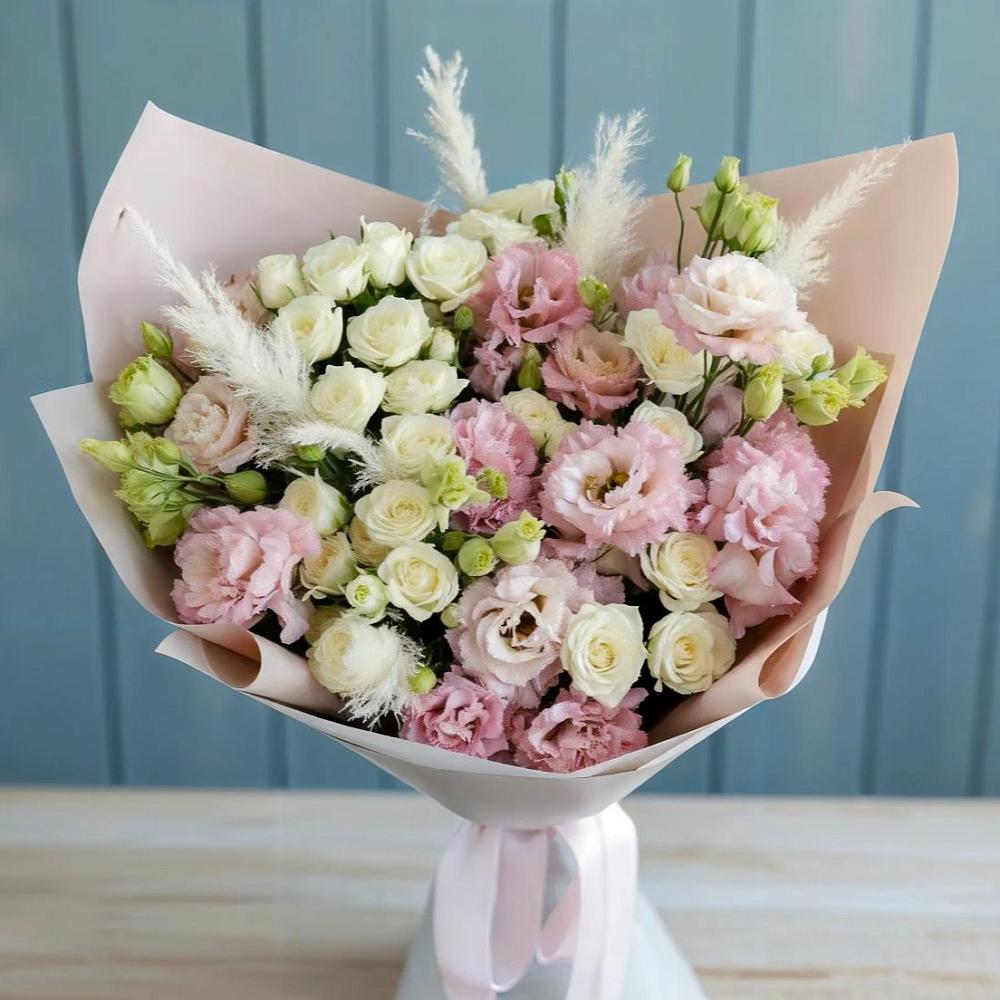 Букет цветов из: Альстромерии и Розы в Чульман