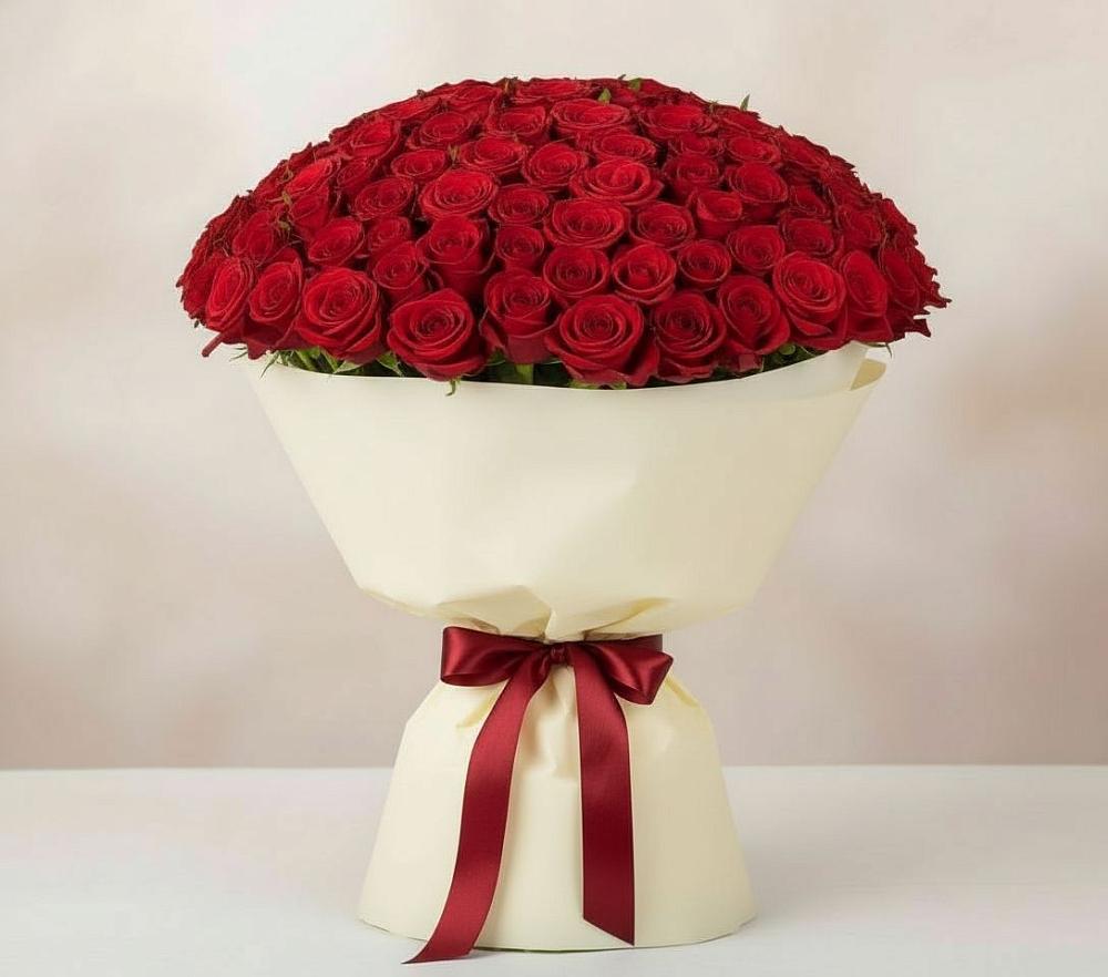 Букет 101 Красная роза Милано в Чульман