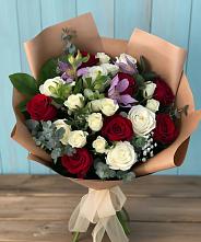 Букет цветов из:  Розы и Альстромерии в Чульман