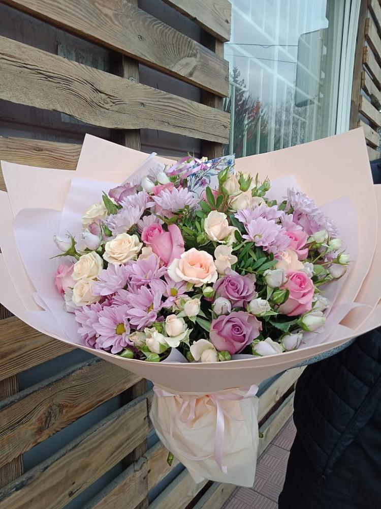 Букет цветов из: Розы и Хризантемы в Чульман