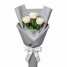 Букет 3 белые розы в Чульман