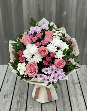 Букет цветов из:  Альстромерии, Гвоздики, Розы и Хризантемы #REPLACE_PRED# Чульман