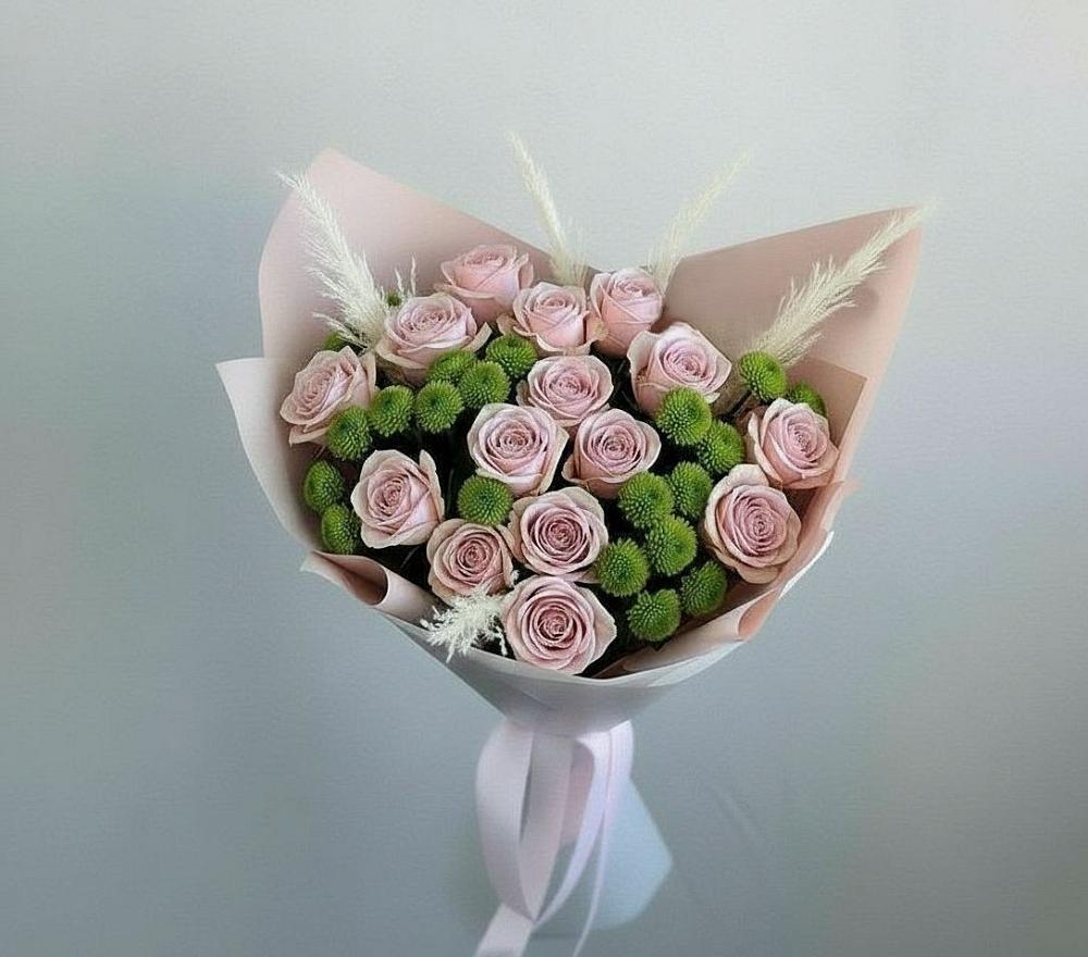 Букет цветов из: Розы и Хризантемы в Чульман