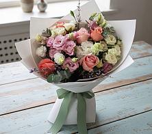 Букет цветов из:  Розы, Лизиантусы и Гвоздики в Чульман