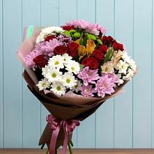 Букет цветов из:  Розы, Хризантемы и Альстромерии в Чульман