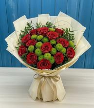 Букет цветов из:  Розы и Хризантемы в Чульман