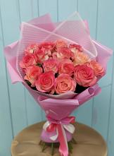 Букет 15 Розовых роз Равель в Чульман