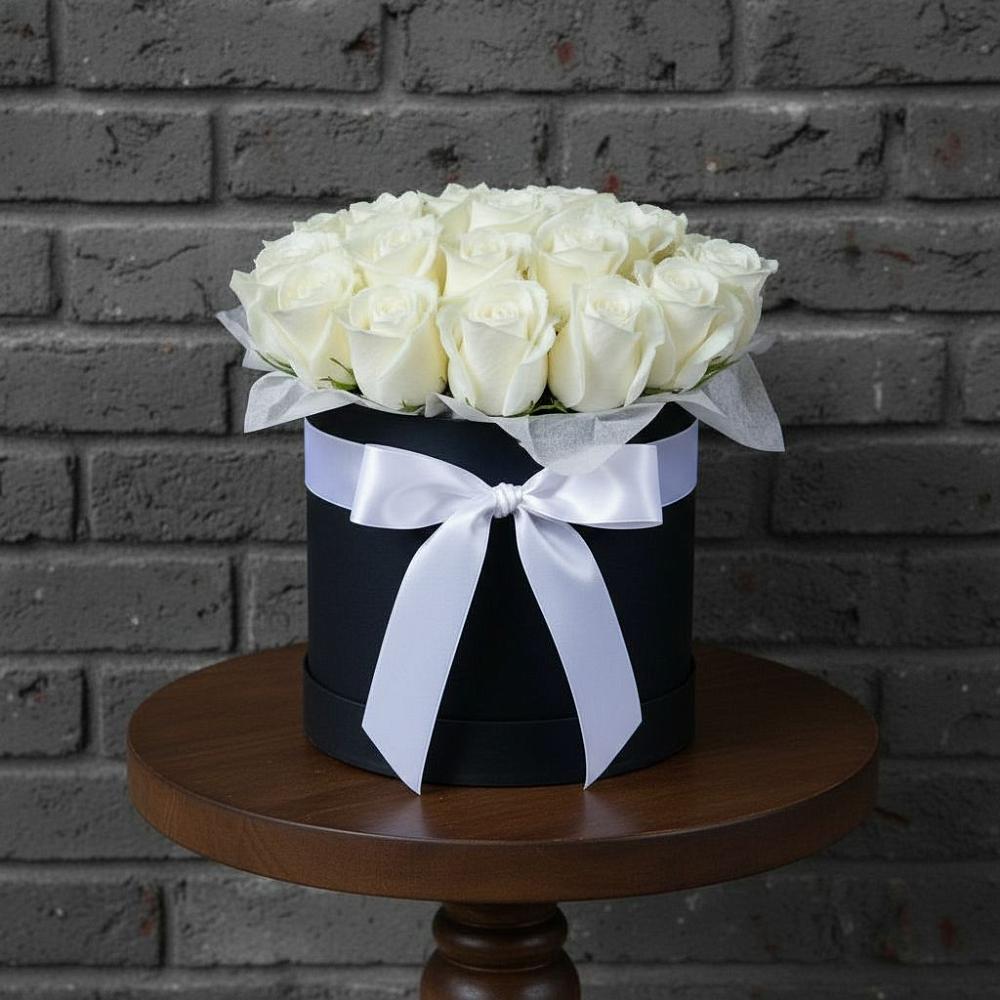 Цветочная композиция из Розы в шляпной коробке в Чульман