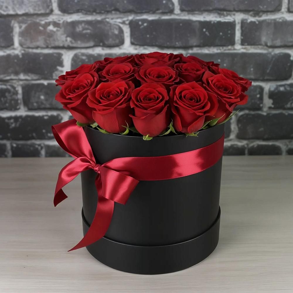 Цветочная композиция из Розы в шляпной коробке в Чульман